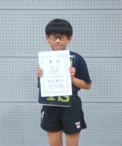 男子シングルC優勝　野畑